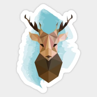 Geometric Reindeer Sticker